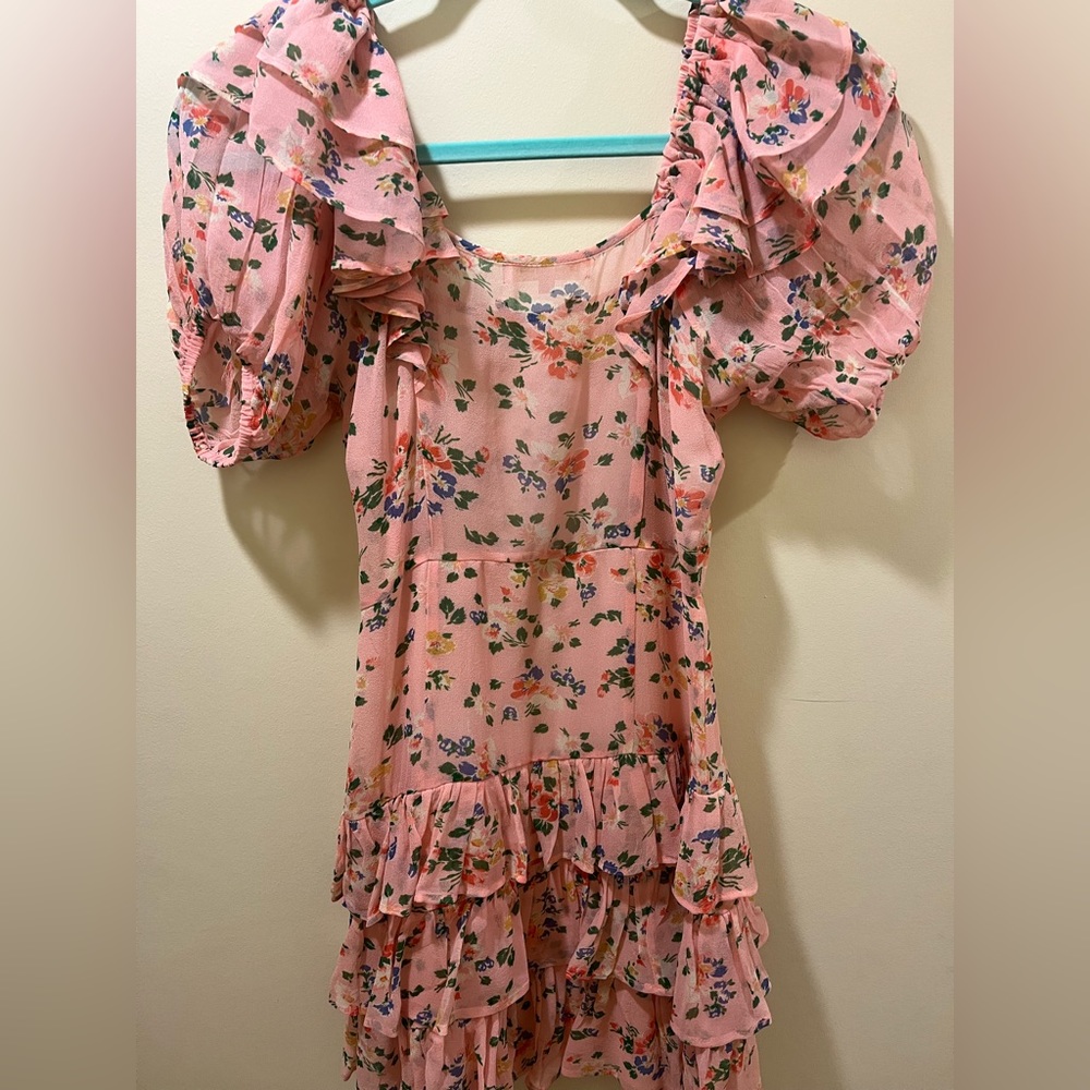 LoveShackFancy Pink Floral Dress